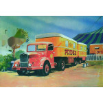 Colour print of Pinder Circus Wagon